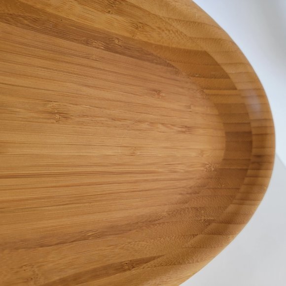 Totally‎ Bamboo Oval Wooden Serving Bowl Natural Bamboo Color - Picture 9 of 12